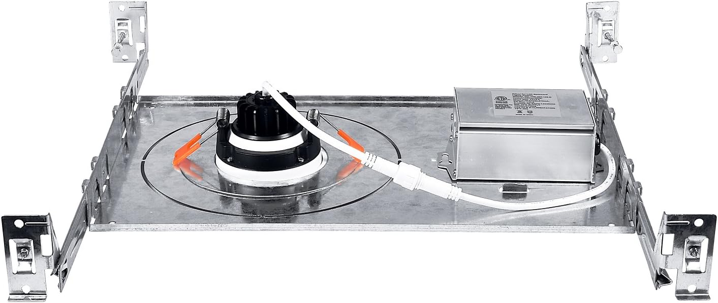 (CASE OF 10) New Construction ADJUSTABLE Mounting Plate 3"-4"-6" (FOR USE WITH ROUND/SQUARE CANLESS DOWNLIGHT)