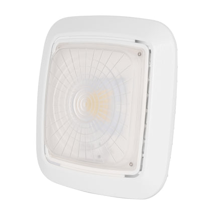 Parking Garage/Canopy Light w/Motion Sensor - Bluetooth App Programmable (30w/50w/75w/100w) 14,000lm 3CCT (3000K/4000K/5000K) Adjustable 100-277vAC