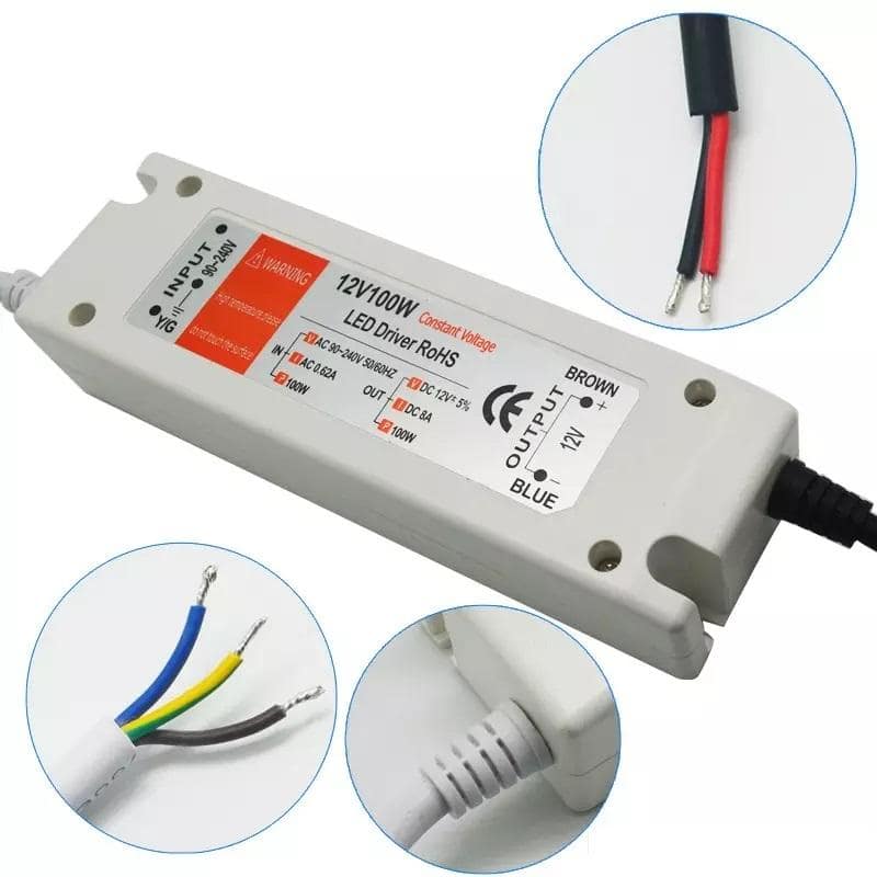 LED Drivers For LED Strip Lights LED Bulbs and LED Fixtures (5 PACK) - 12V  - 18W 28W 48W 72W 100W - 90V-240V